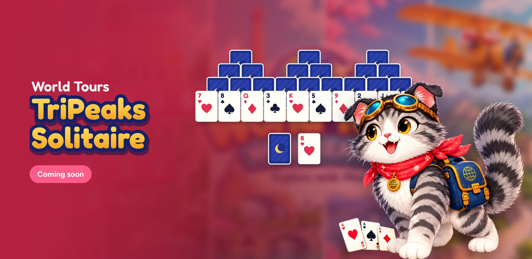 World Tours TriPeaks Solitaire with Pip, coming soon